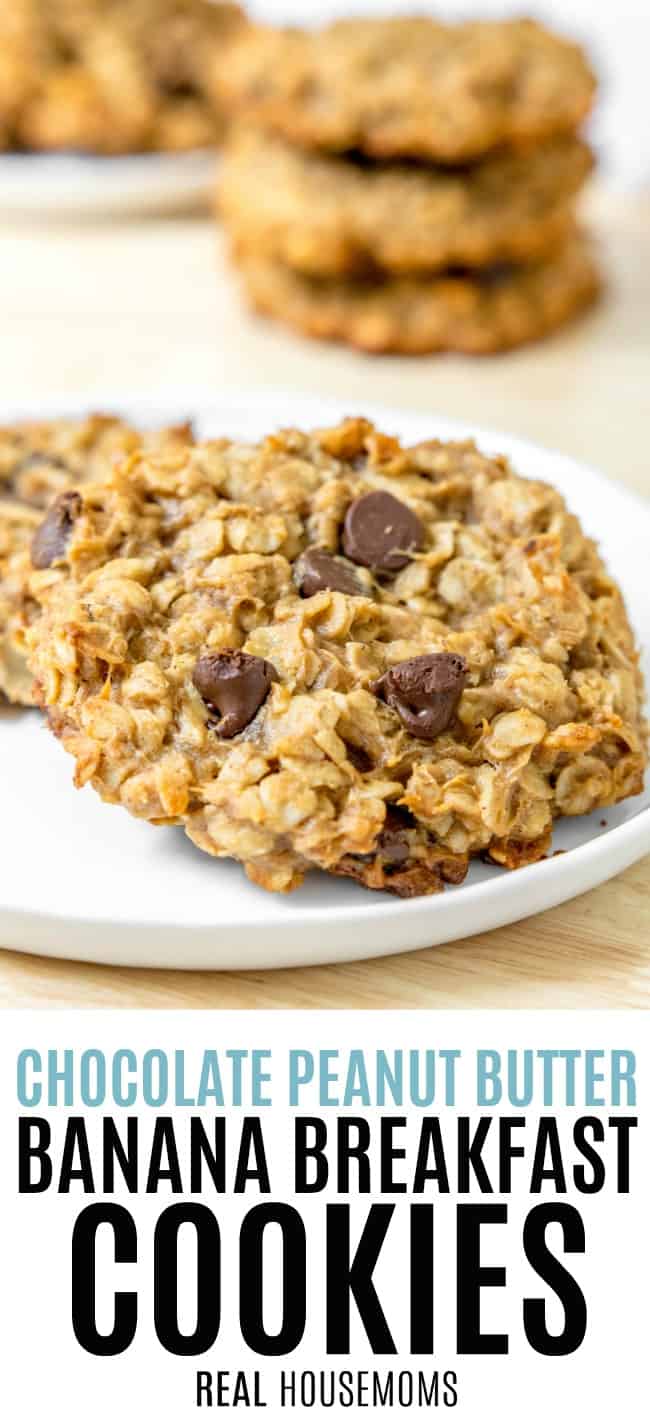 Chocolate Peanut Butter Banana Breakfast Cookies â Real Housemoms